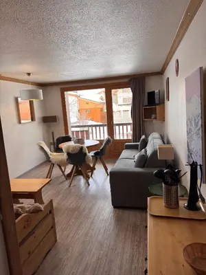 Coin salon dans l'établissement Studio Chalets de Solaise