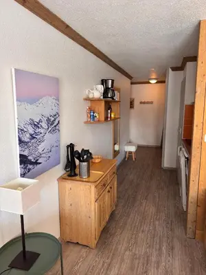 Cuisine ou kitchenette dans l'établissement Studio Chalets de Solaise