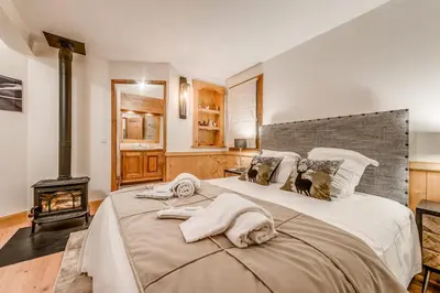 Un ou plusieurs lits dans un hébergement de l'établissement Chalet Alideale - Chalet familial de haut standing MAE-3283