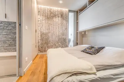 Un ou plusieurs lits dans un hébergement de l'établissement Résidence Combe Folle - Appartement rénové 3 - Terrasse - vue lac MAE-3384
