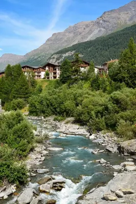 Paysage naturel près de le village vacances
