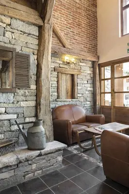 Coin salon dans l'établissement Résidence Les Balcons de Val Cenis Village