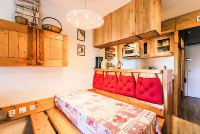 Cuisine ou kitchenette dans l'établissement Les Arcs 1800, Nova 2, 6 pers, Parking couvert gratuit