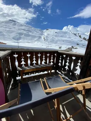 Balcon ou terrasse dans l'établissement Les Marmottes