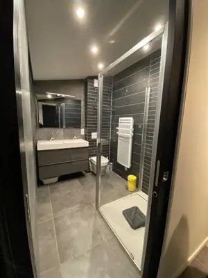 Salle de bains dans l'établissement Les Marmottes