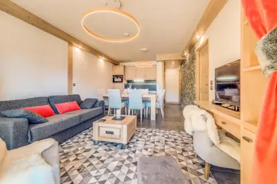 Cuisine ou kitchenette dans l'établissement Résidence Les Balcons EtoilÉs - Appartement 4 au pied des pistes MAE-3260
