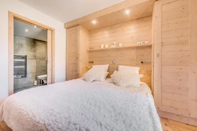 Un ou plusieurs lits dans un hébergement de l'établissement Résidence Les Balcons EtoilÉs - Appartement 4 au pied des pistes MAE-3260
