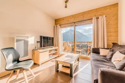 Coin salon dans l'établissement Résidence Les Balcons EtoilÉs - Appartement 4 au pied des pistes MAE-3263