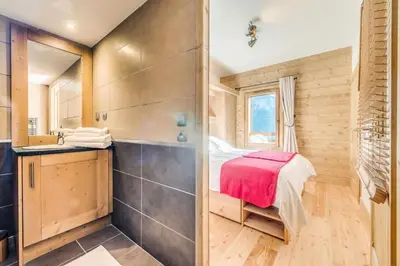 Un ou plusieurs lits dans un hébergement de l'établissement Résidence Les Balcons EtoilÉs - Appartement 4 au pied des pistes MAE-3263