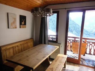 Vue générale sur la montagne ou vue sur la montagne depuis l'appartement