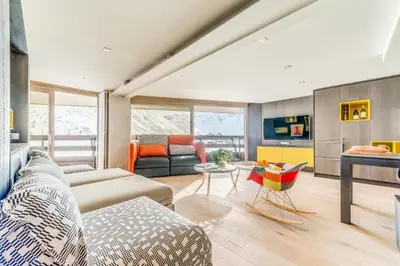 Coin salon dans l'établissement Résidence Palafour - Appartment en duplex 3 - 80m2 - 8 personnes - Toit terrasse MAE-3377
