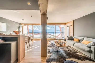 Coin salon dans l'établissement Résidence Phoenix - Appartement 4 au coeur de TIGNES LE LAC MAE-3410