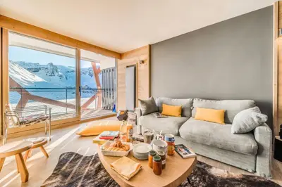 Coin salon dans l'établissement Résidence Phoenix - Appartement 4 au coeur de TIGNES LE LAC MAE-3410