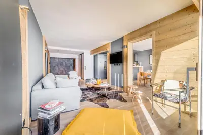 Coin salon dans l'établissement Résidence Phoenix - Appartement 4 au coeur de TIGNES LE LAC MAE-3410