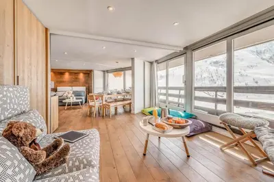 Coin salon dans l'établissement Résidence Palafour - Appartement 3 - vue lac - 80m2 - 8 personnes MAE-3419