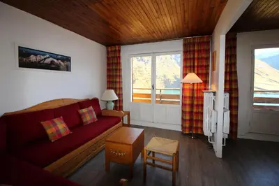 Coin salon dans l'établissement Résidence Armaillis - Appartment familial, confortable, vue lac MAE-3427