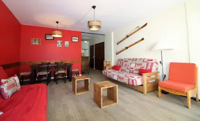 Coin salon dans l'établissement Résidence Ducs De Savoie - proche pistes, commerces, vue lac MAE-3476
