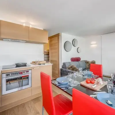 Résidence Palafour - Studio cabine 4 personnes pieds des pistes - balcon vue Grande Sassière MAE-3629