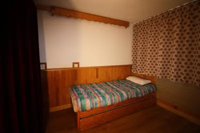 Un ou plusieurs lits dans un hébergement de l'établissement Résidence Palafour - Petit studio 2 - nord vue montagne MAE-3806