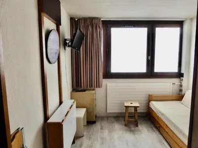 Un ou plusieurs lits dans un hébergement de l'établissement Résidence Palafour - Petit studio 2 nord - vue montagne MAE-3808