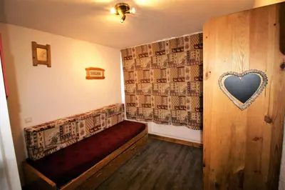 Un ou plusieurs lits dans un hébergement de l'établissement Résidence Palafour - Petit studio 2 - nord vue montagne MAE-3819