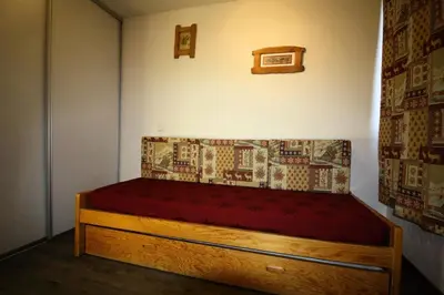 Un ou plusieurs lits dans un hébergement de l'établissement Résidence Palafour - Petit studio 2 - nord vue montagne MAE-3819