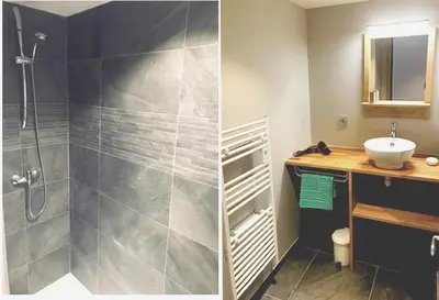 Salle de bains dans l'établissement Appartement agréable centre de Lanslebourg