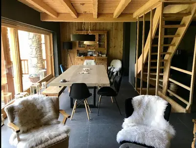 Cuisine ou kitchenette dans l'établissement Chalet SACHE - Sainte foy tarentaise