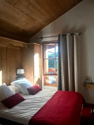Un ou plusieurs lits dans un hébergement de l'établissement Appartement au centre du village ARC1950, 2 ou 4 personnes