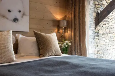 Un ou plusieurs lits dans un hébergement de l'établissement Chalet Opale
