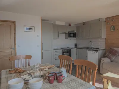 Cuisine ou kitchenette dans l'établissement Les Clarines 1