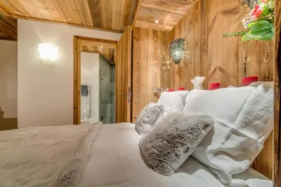 Un ou plusieurs lits dans un hébergement de l'établissement Madame Vacances Le Chalet Denali