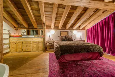 Un ou plusieurs lits dans un hébergement de l'établissement Madame Vacances Le Chalet Denali