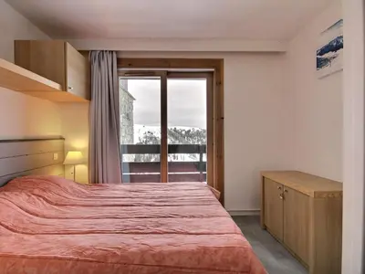 Un ou plusieurs lits dans un hébergement de l'établissement Appartement cosy 4/5 pers, proche des pistes - FR-1-455-172