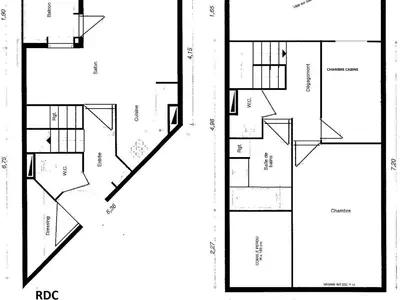 Plan de l'établissement Duplex 4 pers, balcon, près des pistes - FR-1-455-174