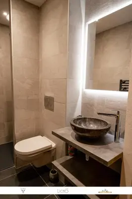 Salle de bains dans l'établissement MARMOTTE 001 - Bel appartement avec grande terrasse, aux pieds des pistes
