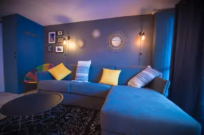 Coin salon dans l'établissement Vue Lac - Appartement 4 personnes - Tignes le Lac - 803 - Le Palafour
