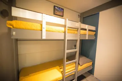 Un ou plusieurs lits superposés dans un hébergement de l'établissement Vue Lac - Appartement 4 personnes - Tignes le Lac - 803 - Le Palafour