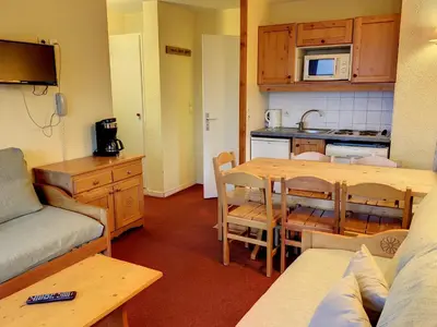 Cuisine ou kitchenette dans l'établissement travelski home classic - Résidence Ruitor