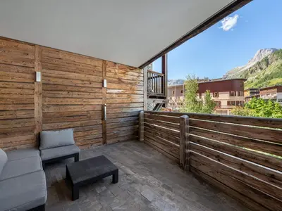 Vue générale sur la montagne ou vue sur la montagne depuis l'appartement