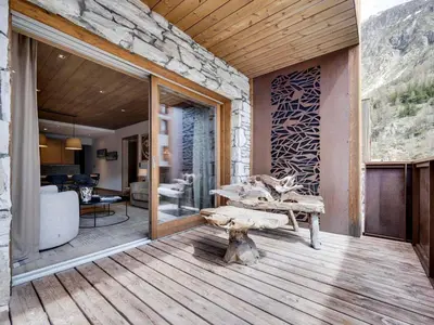Vue générale sur la montagne ou vue sur la montagne depuis l'appartement