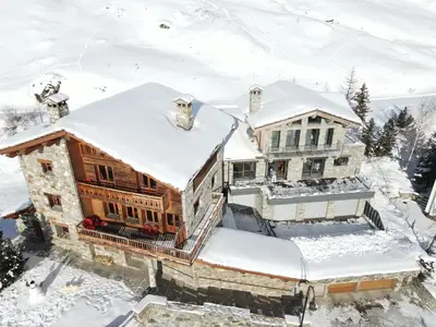 L'établissement Chalet Charline en hiver