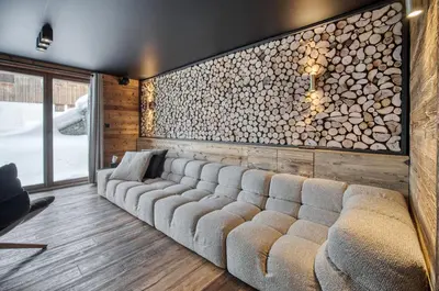 Coin salon dans l'établissement Chalet Eden Roc
