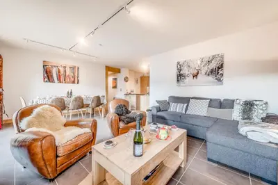 Coin salon dans l'établissement Résidence Les Balcons EtoilÉs - Appartement 4 au pied des pistes MAE-5533