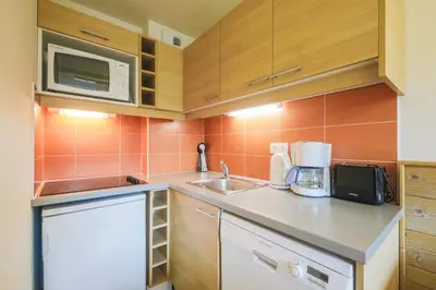 Cuisine ou kitchenette dans l'établissement Residence Les Gemeaux - maeva Home