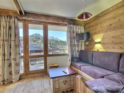 Plan de l'établissement Appartement rénové 4/5 pers au cœur des pistes - FR-1-455-205