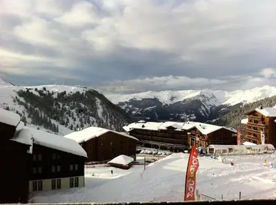 L'établissement Résidence Licorne - Studio entièrement rénové · Accès direct aux pistes · Vue pistes MAE-3548 en hiver