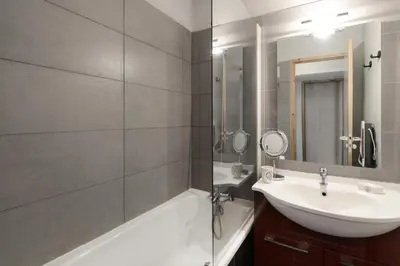 Salle de bains dans l'établissement Résidence Callisto - Appartement charmant et tout confort · Accès direct aux pistes · Vue pistes MAE-3572