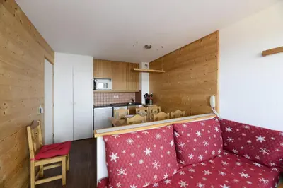 Cuisine ou kitchenette dans l'établissement Résidence Licorne - Appartement tout confort · Skis aux pieds · Vue pistes · Casier à skis MAE-3573