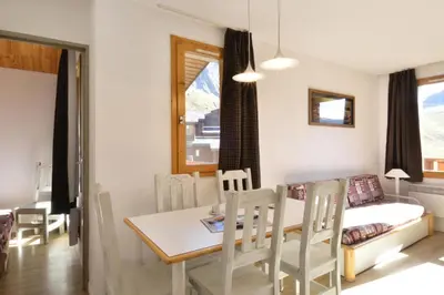 Coin salon dans l'établissement Résidence Andromede - Appartement lumineux · Accès direct aux pistes · Vue pistes MAE-3577